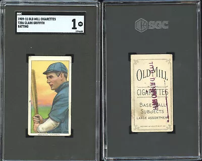 T206 Clark Griffith Batting HOF ~~ SGC 1 ~~ Old Mill W/ Backstamp • $289.99