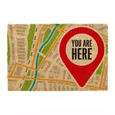 You Are Here Large Indoor Outdoor Mat Non Slip Coir Doormat Front Door Matt Rug • £12.99