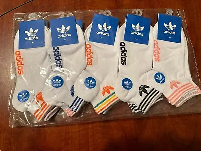 Adidas Men’s Socks Socks Originals 5 Pack Colorway Sz 8-12 Unisex Socks NWT • $16.99