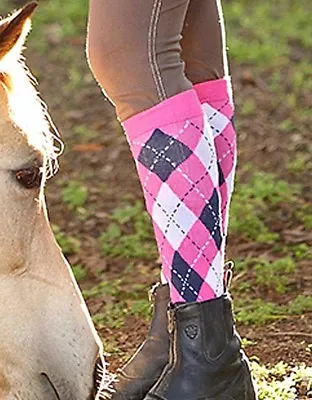 12 Pairs Ladies Knee High Horse Riding Cotton Rich Socks Equestrian Riding Socks • £8.49