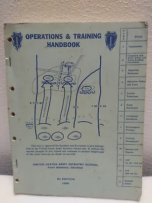 1959 Army Infantry Handbook With Protractor Military Book Vintage • $18.22