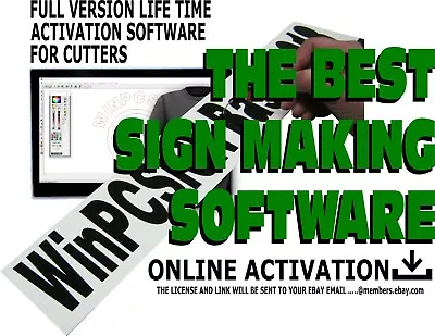 DOWNLOAD Unlimited WinPCSIGN Basic 2018 Software Vinyl Cutter Plotter  • $89