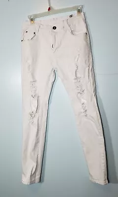 FREDD MARSHALL Men's Skinny Slim Fit Ripped Distressed Stretch Jeans Size 32 • $18
