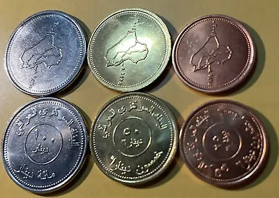 £3.99 • Buy Iraq 🇮🇶3x Coins Set 25 50 100 Dinars 2004 UNC F.bags Arabic Letters