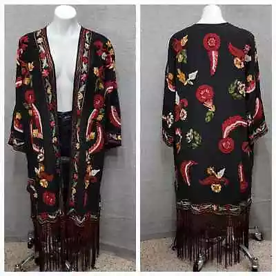 Zara Woman Boho Fringe Kimono Size Xs • $50