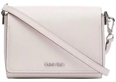 Calvin Klein Clara Convertible Pink Powder/Silver Leather Cross Body Bag H9AH19 • £77.09