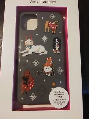 Vera Bradley Slim Cell Phone Case IPhone 11/XR Holiday Dogs New In Box • $15