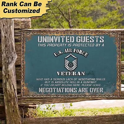 Personalized U.S Air Force Veteran Metal Sign Decor For Home • $48.95