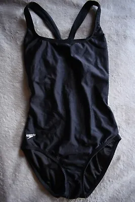 $14.99 • Buy SPEEDO One Piece Swimsuit Womens 10 Swim Suit Solid Black