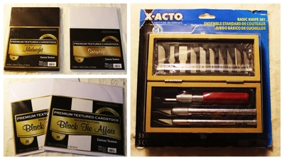 $24.88 • Buy Xacto Knife Set | Premium Cardstock Black White 65#  New Sealed
