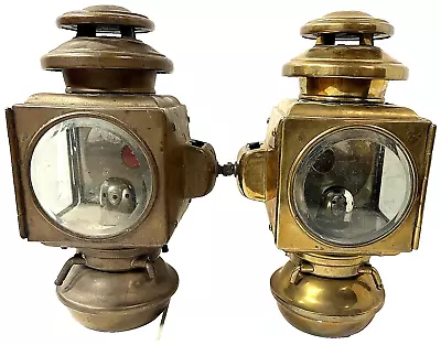 Pair Of All Brass  2 Tier E&j Side Lamps 1909-12 Model T Ford Hupmobile Stanley • $775