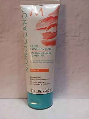 Moroccanoil Color Depositing Mask Coral 200ml   6.7oz New  • $12.99