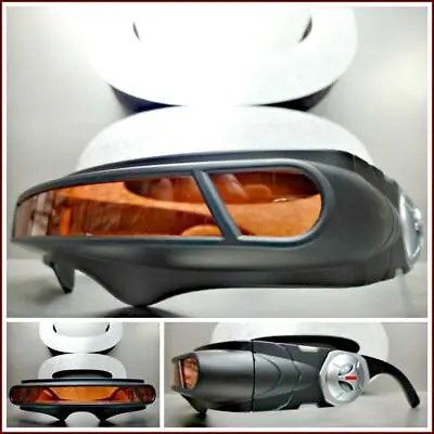 $13.99 • Buy SPACE ROBOT PARTY RAVE COSTUME CYCLOPS FUTURISTIC SHIELD DJ SUN GLASSES Red Lens
