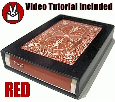 Deck Vanish Vanishing Card Box Magic Trick Go Disappearing Case Red Bicycle Back • £4.99