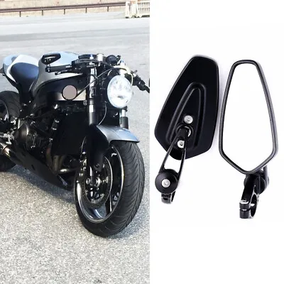 7/8'' For Kawasaki Ninja ZX9R ZX10R Motorcycle Handle Bar End Rear Mirrors Black • $41.11