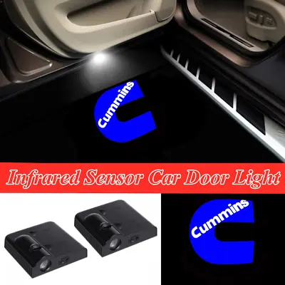 2Pcs Car Door LED Blue Cummins Welcome Courtesy Laser Projector Shadow Light • $18.04