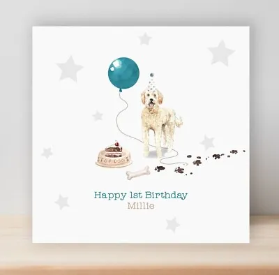BIRTHDAY CARD From The Dog Personalised Name Cockapoo Poodle Labradoodle LC5c • £2.99