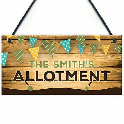 £5.99 • Buy Personalised Colourful Allotment Sign For Garden Shed Family Gift Home Gift