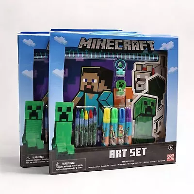 Minecraft Kids Coloring Art Set With Stickers And Stampers 2 Pack • $18.99