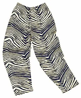 Zubaz Men's Zebra Striped Lounge Pants Navy/White/Gold • $18.99