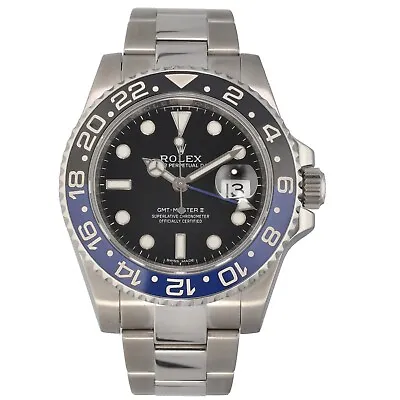 Rolex GMT Master II 116710 BLRN Steel Watch 40mm Case Black Dial With 18cm Strap • £12950