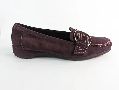 Kennel + Schmenger Burgundy Suede Leather Flat Slip On Shoes Uk 4 Eu 37 • £22.99