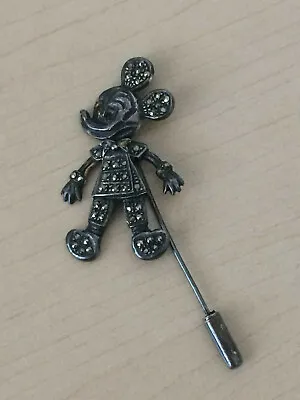Vintage Minnie Mouse Stickpin Brooch Pendant 925 Sterling Silver Marcasite Rare • $69.99