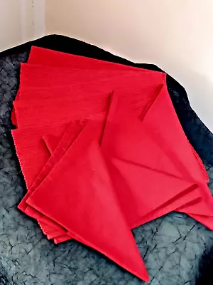 4 Laura Ashley Place Mats And 4 Napkins. Dark Red. Washable. • £12