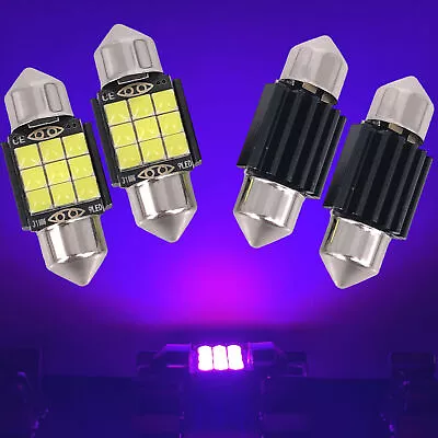 4X 31mm DE3175 LED Interior Map Dome Trunk Light Upgraded 3030 SMD Festoon Bulbs • $10.99