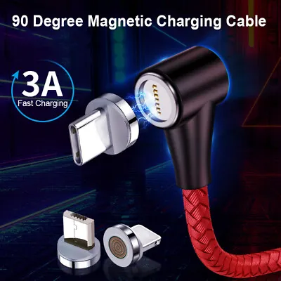 Magnetic Type C Micro USB 3A Fast Charging Charger Data Cable For Samsung Xiaomi • $2.98