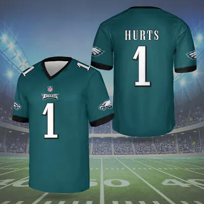 $30.99 • Buy Philadelphia Eagles Jersey Jalen Hurts #1 Shirt Football V-neck Jersey Fan Made