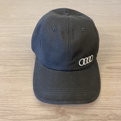 $13.99 • Buy AUDI Classic Ball Cap Hat Black Cotton One Size Strap Back Embroidered Logo