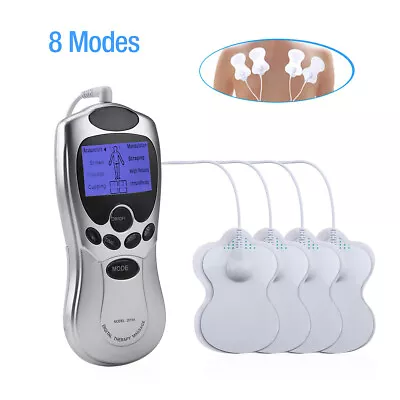 8 Mode Electric Pulse Massager Machine Muscle Stimulator Therapy Pain Relief US • $9.99