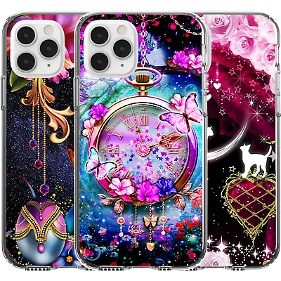 Silicone Cover Case Pink Moon Rabbit Flower Rose Cat Butterfly Cute Pattern Girl • $16.95