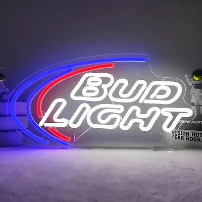 Bud Light Neon Sign Neon Beer Signs For Wall Light Up Signs For Man Cave Pub Hom • $54.99