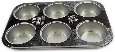 6 Deep Cup Non Stick Muffin Fairy Cake Baking Tray Tin Yorkshire Pudding Pies • £8.85