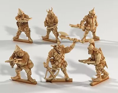 6 Orc Set G Ranged Soldiers Miniatures By Medusa Miniatures For D&D Tabletop RPG • $12