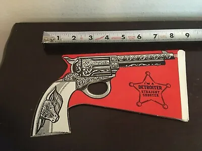 Vintage Detroiter Straight Shooter Advertising Cardboard Paper Pop Gun Detroit  • $30