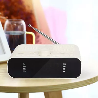 LED Display Bedside FM Clock Radio Dual Alarm Clock Radio With Bluetooth Speaker • $29.99