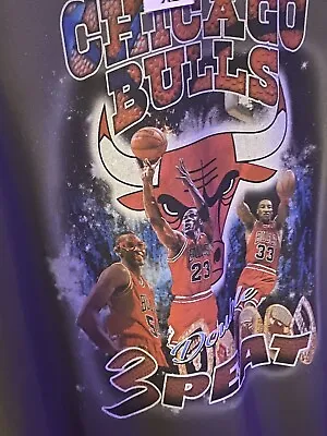 MICHAEL JORDAN Chicago Bulls Trio Championship - Vintage 90s Nba T-shirt • $36