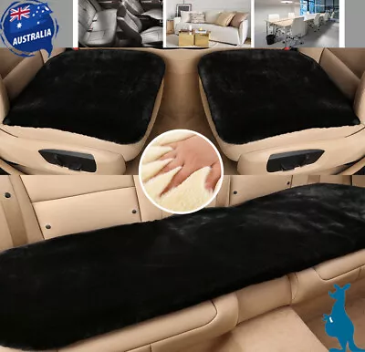 For Mazda Faux Sheepskin Car Seat Covers Set Warm Front Rear Cushions Decortion • $62.56