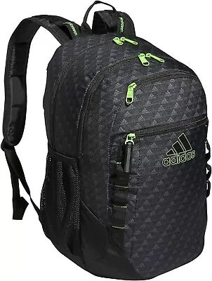 ADIDAS EXCEL 6 19  LARGE Backpack School 15  Laptop Bag BLACK LIME $65 WIPE NWT • $42.25