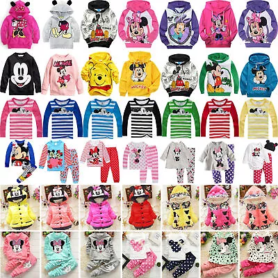 Toddler Girls' Minnie Mickey Mouse Hoodie Jackets Coat Kids Warm Clothes Sets|↑ • £10.06