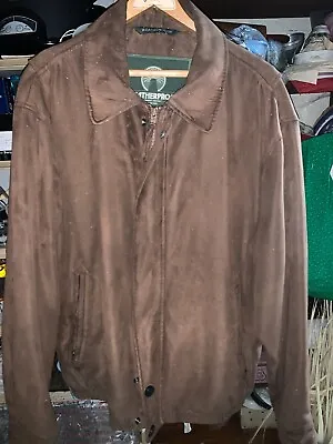 Weatherproof Mens Suede Bomber Jacket (M) • $25