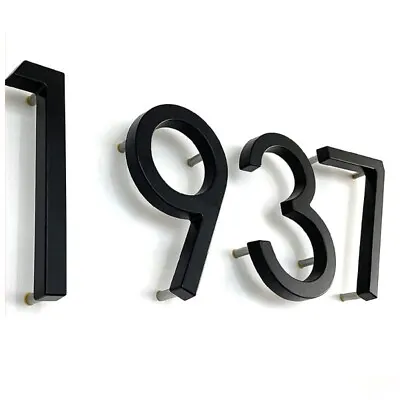 House Door Number Sticker Plastic Plate Sign Black 142mm Floating Exterior Large • $15.99