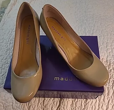 Women's Madden Girl Unifyy Pumps Shoes Nude Beige Patent Size 10 M • $28