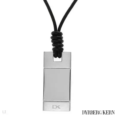 DYRBERG/KERN Of DENMARK! Necklace Made Of Stainless Steel & Leather Adjustable • $49.99