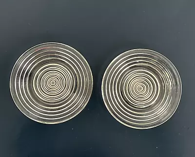 Hocking Glass Manhattan Pair Of Clear Depression Glass 6  Bread & Butter Plates • $17.99