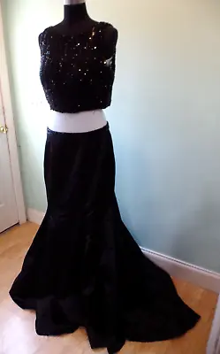 Sherri Hill Sz 12 2 Piece Sequin Formal/ Pageant/ball Gown/prom Dress *needs Tlc • $99.99
