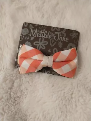 Matilda Jane Boys Peach Gingham Bow Tie  Matches Girls Peach Dress See Listings • $19.99